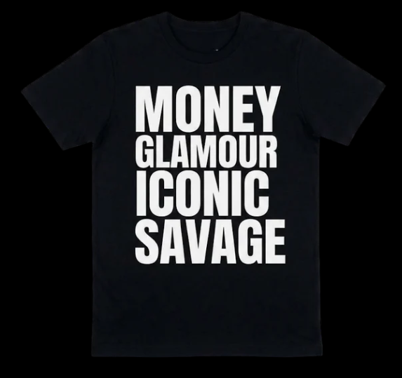 Polera Big Letters Animal Print